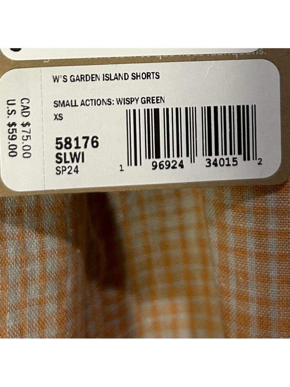 Patagonia Women's Garden Island Shorts Wispy Green Size XS NWT - Picture 5 of 5
